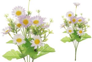 Dekorace umělá Květy 33cm - 1ks | Fialová, Smetanová lila