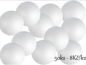Polystyrenová koule bílá 8cm 1ks